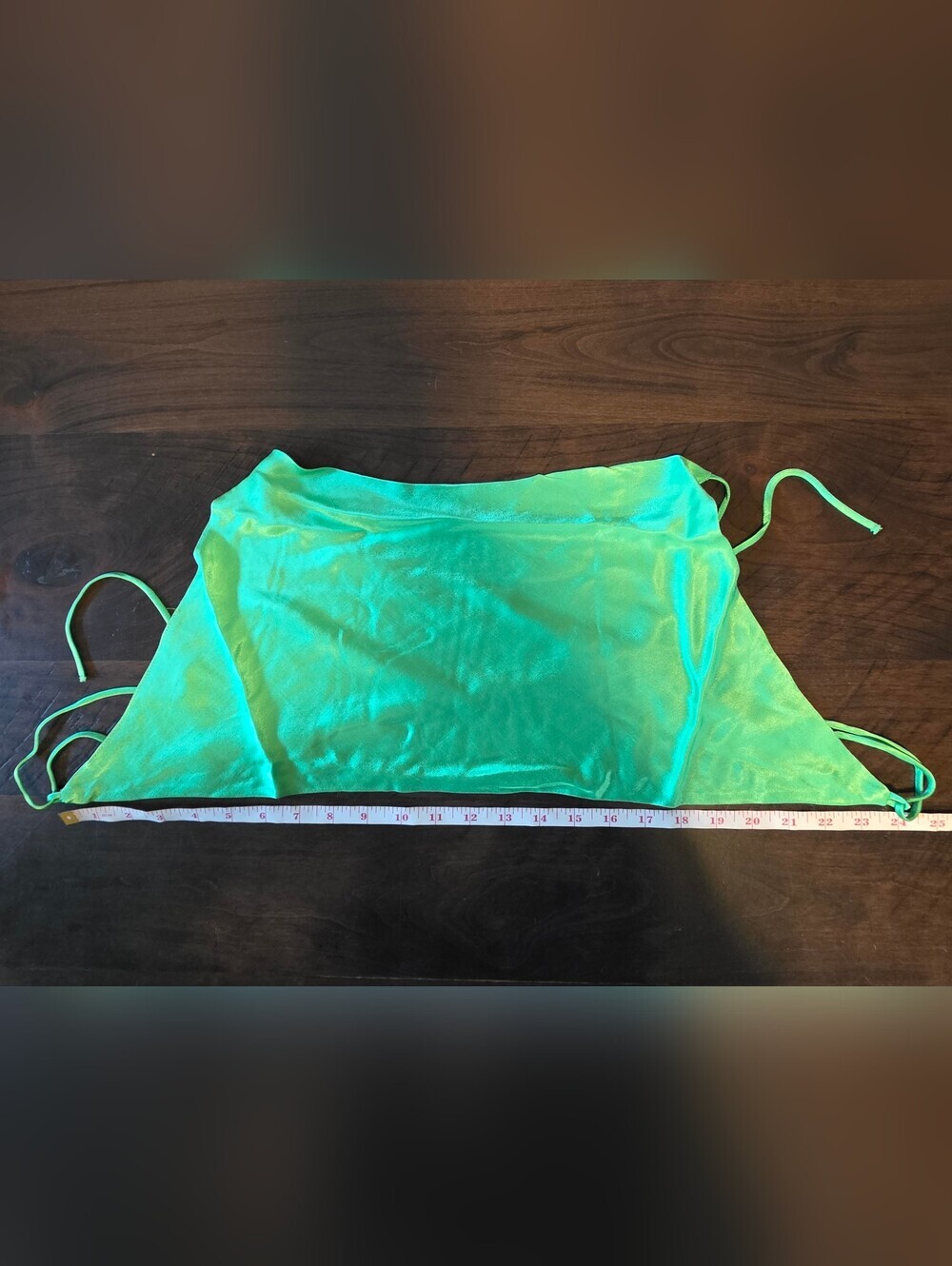 Zara Women's Satin Effect Cropped Green Halter Top, MEDIUM - Picture 12 of 14